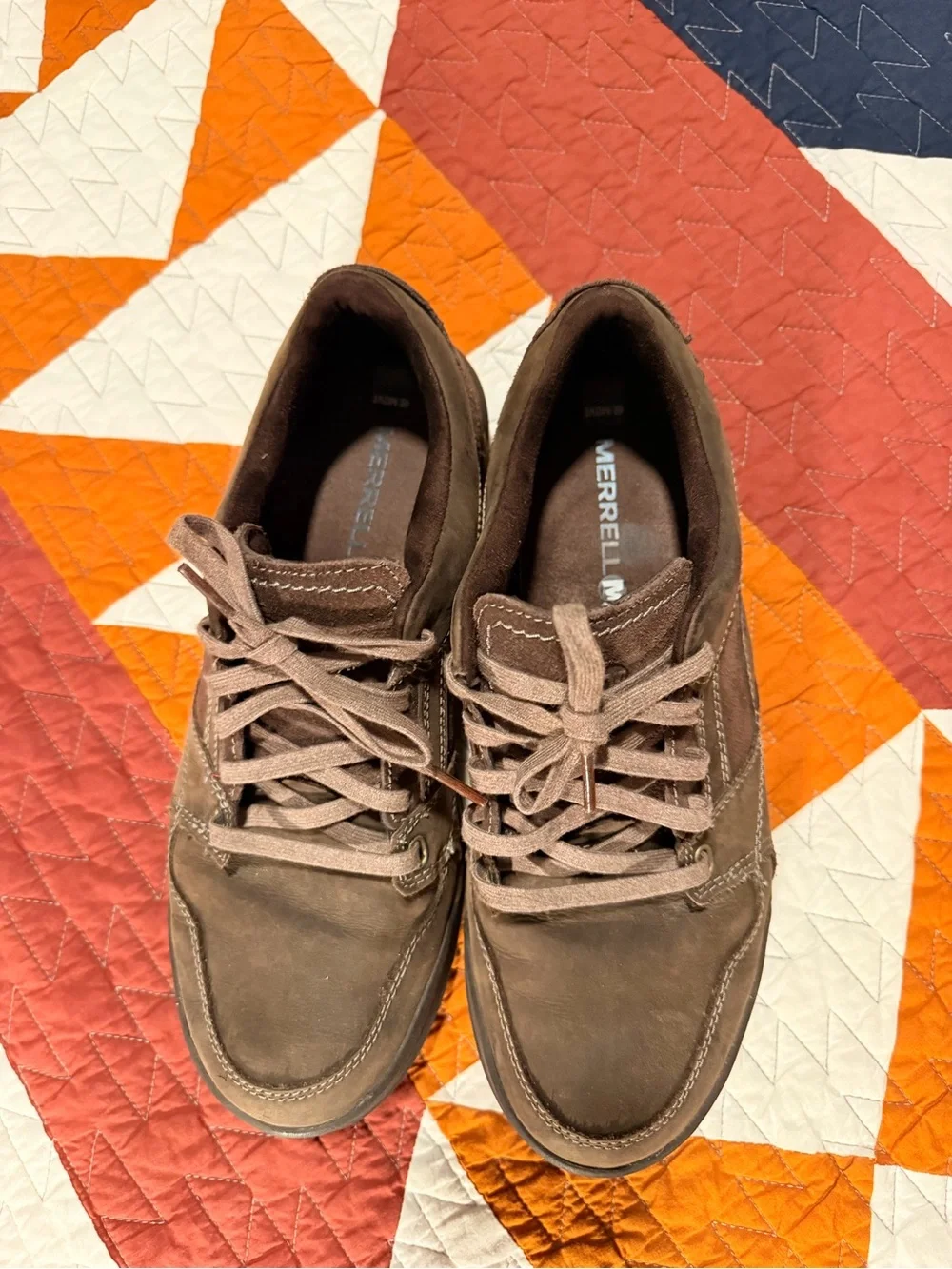 Merrell Men's Brown Leather Casual Athletic Shoes